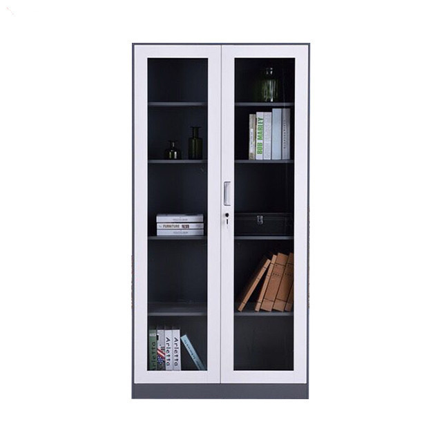 Glass door stainless steel used medical cabinet/medicine cupboard