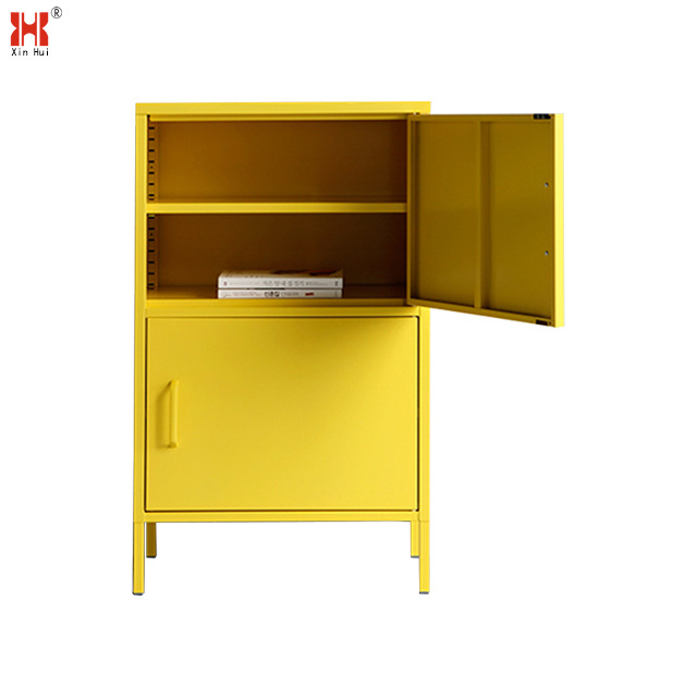 Popular Yellow 2 door Mini Metal Lockers/Small Bedroom Lockers With Leg