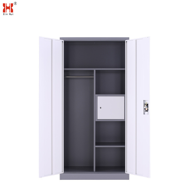 A1  metal bedroom 2 door almirah storage wardrobe/multi-purpose steel hanging clothes storage metal wardrobe closet  cabinet