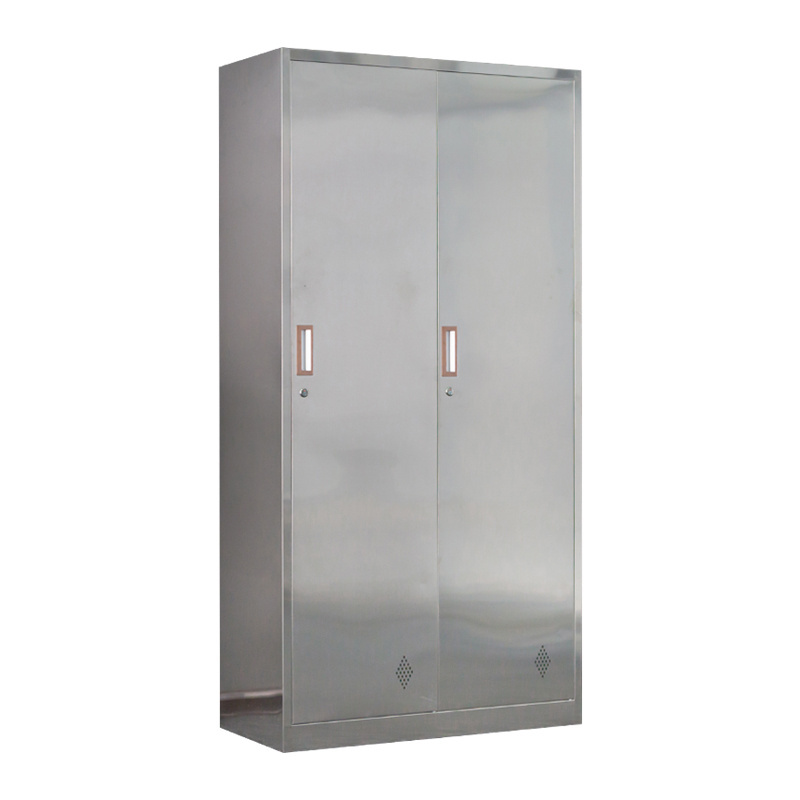 Modern design stainless steel multi-compartment lockers durable use metal lockers 2 door