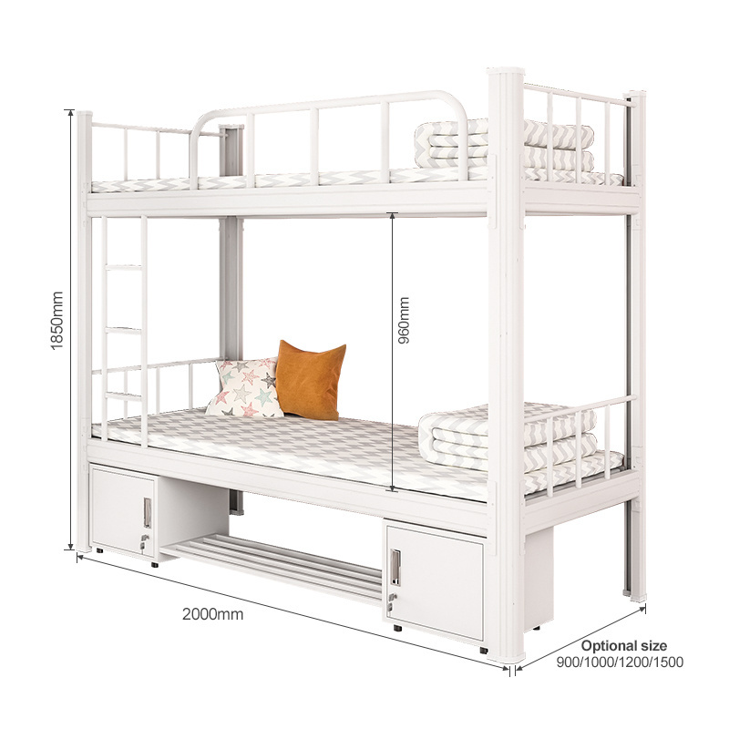 new design top seller double bunker bed for children metal frame for dormitory use bunk beds