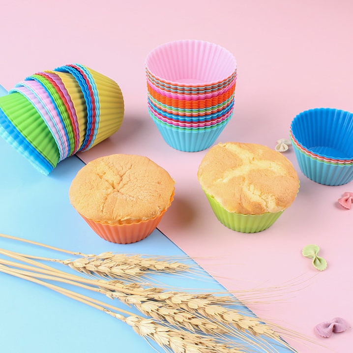 Factory 100% Food Grade DIY Silicone Multi-purpose Cake Molds Non stick Muffin Baking tool cupcake maker