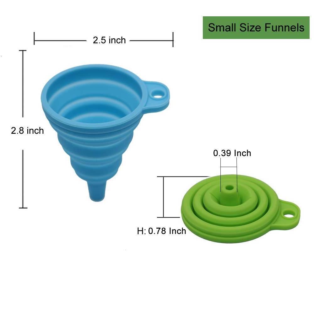 Kitchen Accessories Silicone Foldable Funnel for for Water Bottle Liquid Transfer, Kitchen Tool Silicone Funnel Collapsible