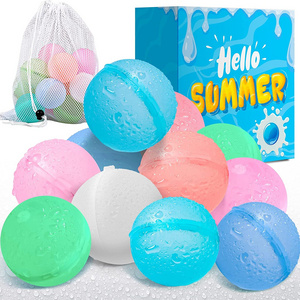 2024 Summer Outdoor Toy Quick Easy Fill Reusable Magnetic Water Balloons Refillable Water Bomb Pool Beach Play Toy