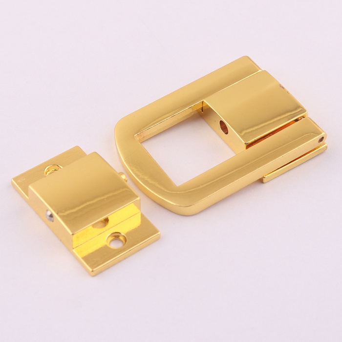 golden metal wooden jewelry box access latches lock