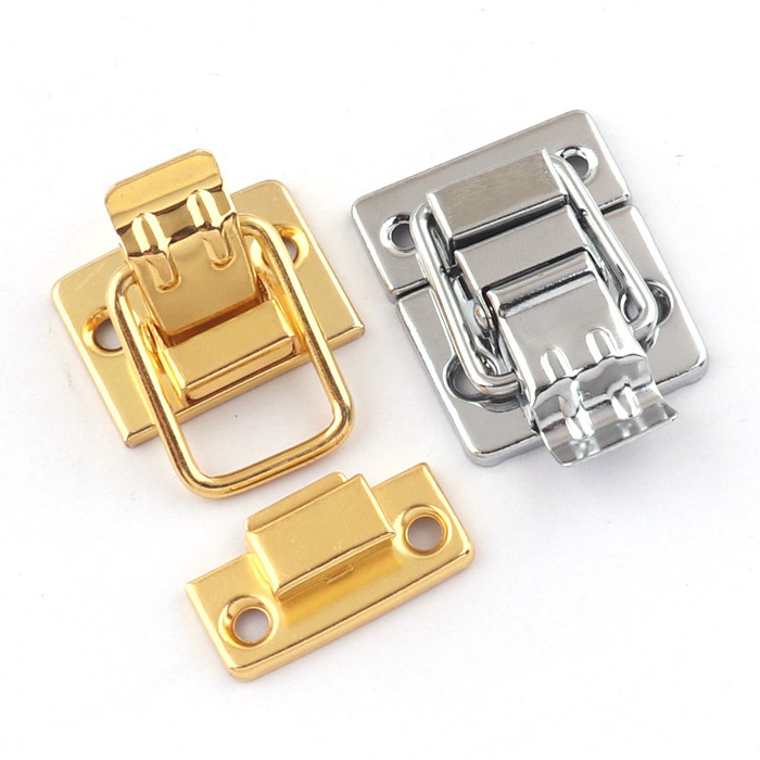 Silver/Gold Wooden Box Latches Small Box Catch Buckle for Display Gift Case Jewelry Tool Lock Metal Clasp for Wooden Box-43mm