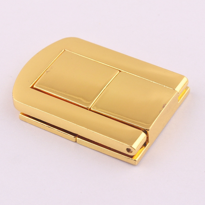 golden metal wooden jewelry box access latches lock