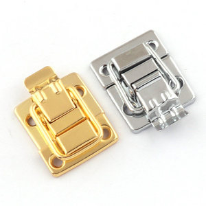 Silver/Gold Wooden Box Latches Small Box Catch Buckle for Display Gift Case Jewelry Tool Lock Metal Clasp for Wooden Box-43mm