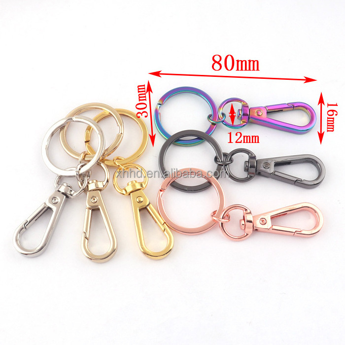 Key Rings Keychain With Lobster Swivel Clasps Snap Clip Hook Split Ring