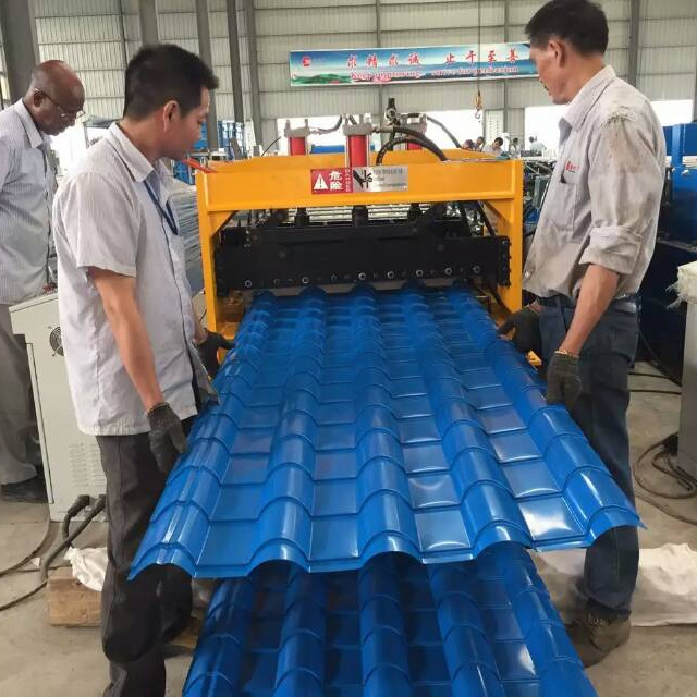 Glazed Metal Tiles Making Roof Panel Roll Forming Production Machine Price