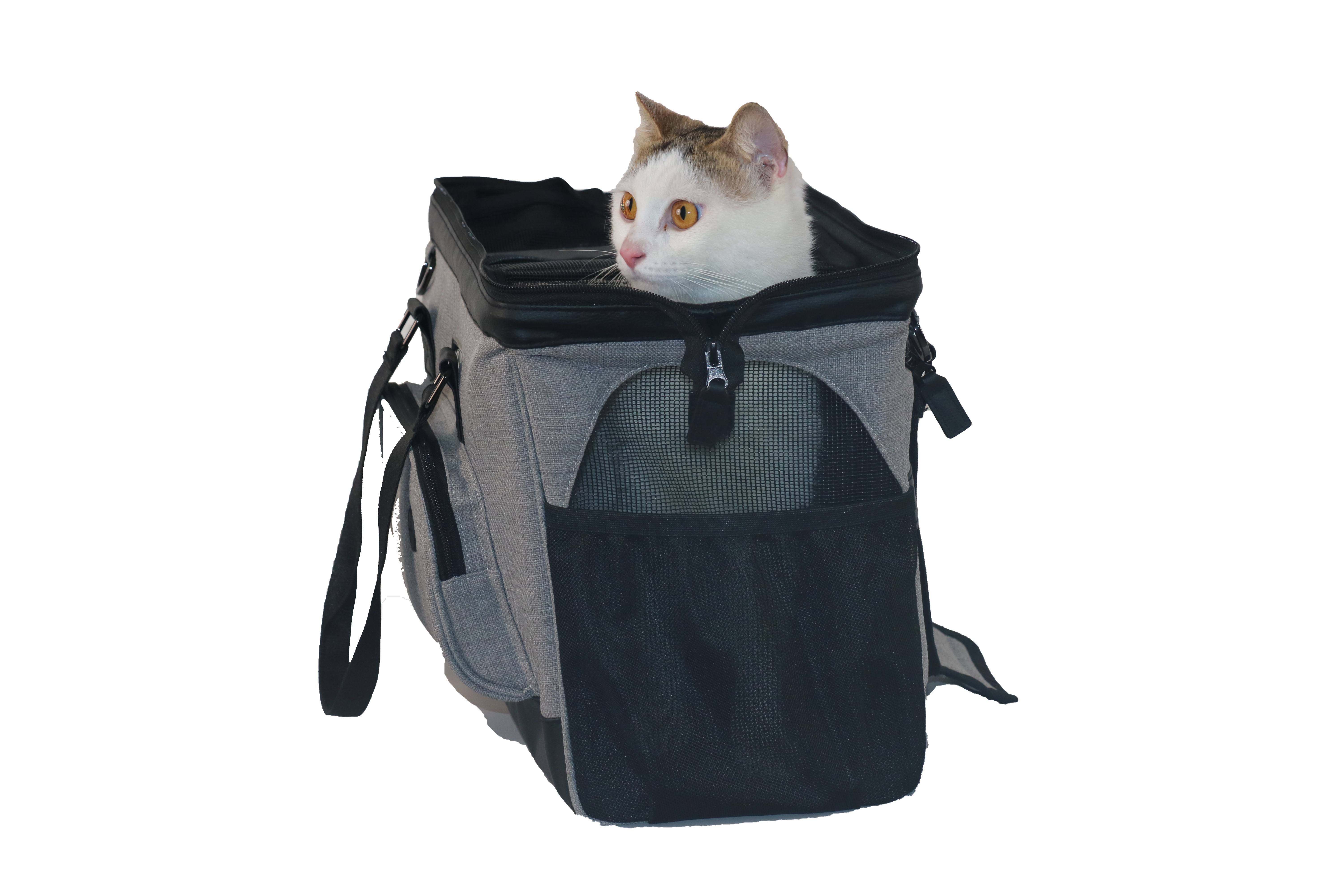 Pet backpack with mesh window pet backpack carriers kitten dog pet outing bag