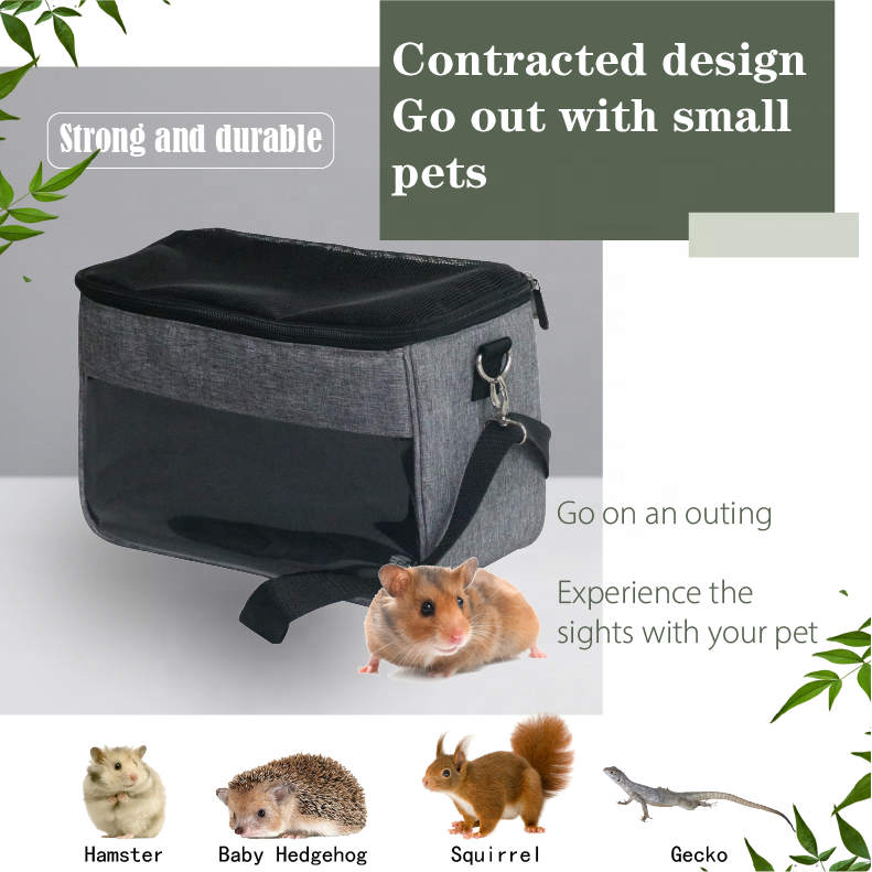 Portable Outgoing Hamster Carrier Guinea Pig Carrier Bag Small Animal Sugar Glider Pouch Gerbil Hedgehog Portable Travel Carrier