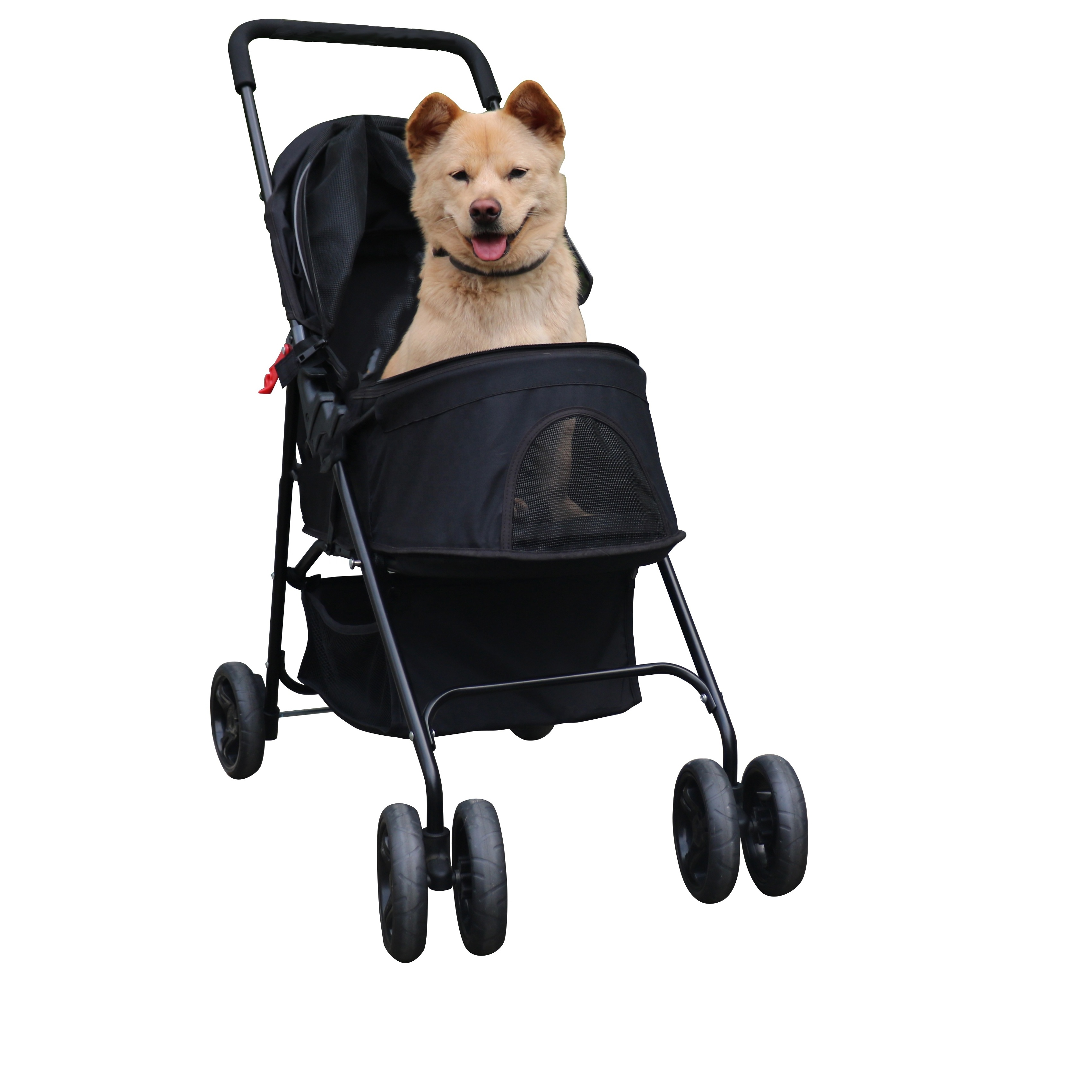 2023 New hot selling model portable large dog stroller twin pet gear travel lite 4 wheel  pet stroller