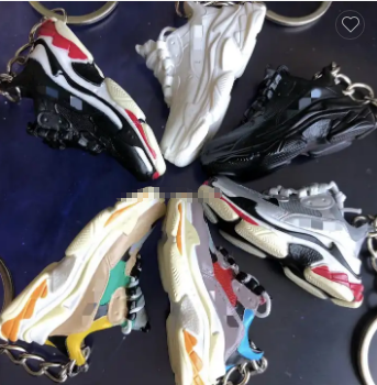 Xinxing Pvc Mini Shoe AJ1 3D Jordan1 4 Llaveros Basketball Sneaker Keychain With Box