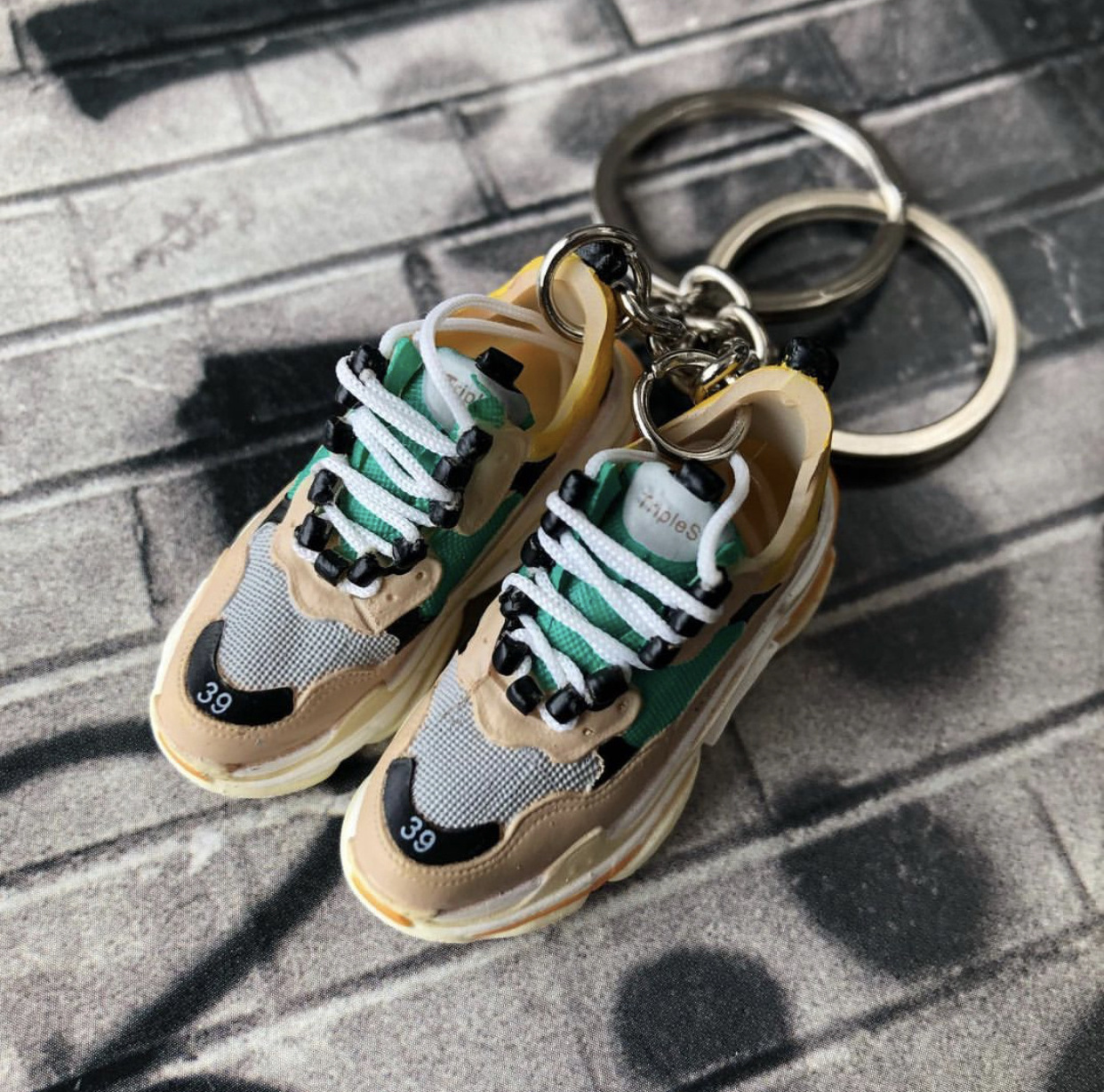 Xinxing Pvc Mini Shoe AJ1 3D Jordan1 4 Llaveros Basketball Sneaker Keychain With Box