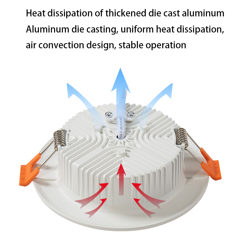 Down Lighting Manufacturers Led Fixed Recessed Round Downlight Housing ip65 Anti-Glare Waterproof Downlights