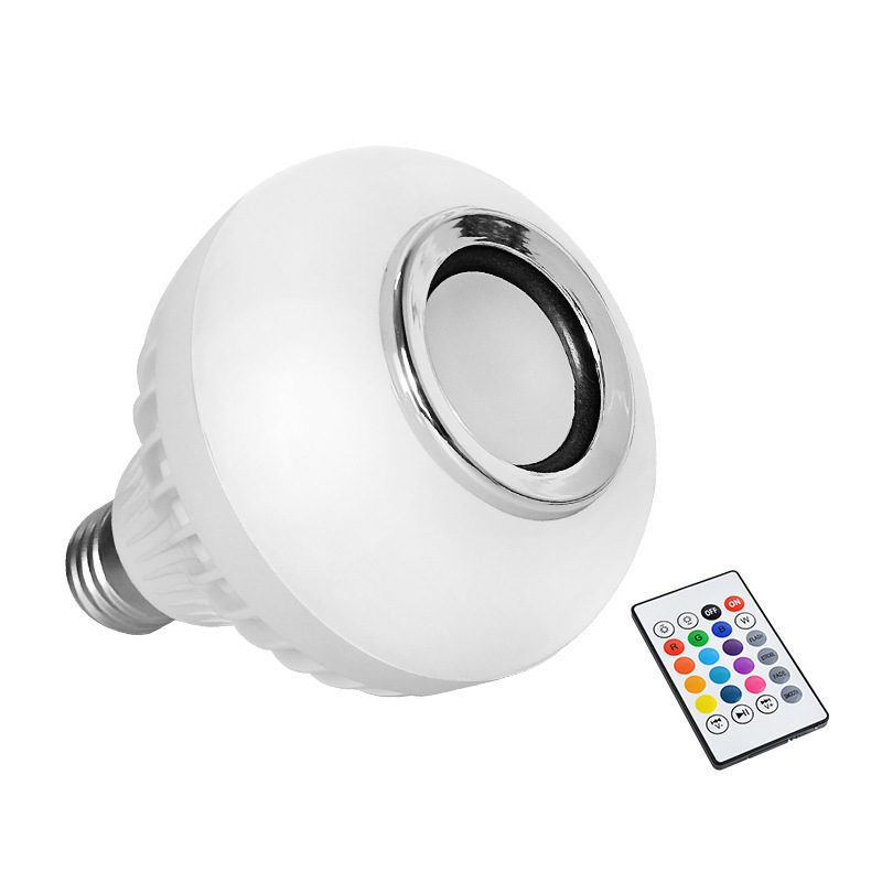 E27 12W Remote Control Music Bulb WiFi Color Home Speaker Music Bulb Dance Table Lamp RGB LED Smart Bulb