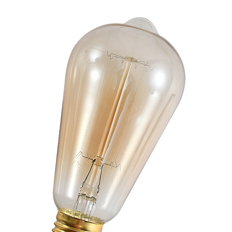 Nostalgic Light ST64 Edison Bulbs 40W 60W 120V E26 Base Squirrel Cage Vintage Tungsten Filament Incandescent Bulb