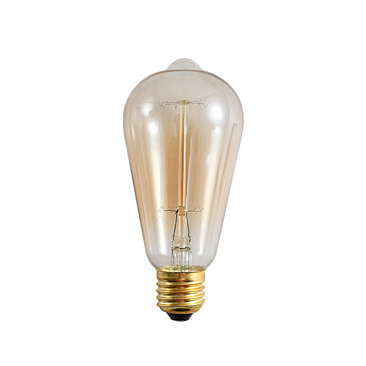 Nostalgic Light ST64 Edison Bulbs 40W 60W 120V E26 Base Squirrel Cage Vintage Tungsten Filament Incandescent Bulb