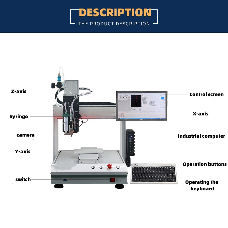 Local Vision CCD Positioning System Desktop Spray Vision Dispensing Machine