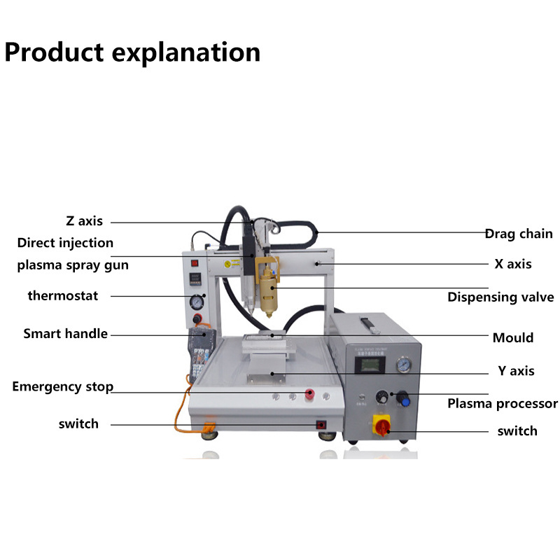 Customized Plasma Surface Treatment Dispensing Integrated Machine Low Temperature Atmospheric Pressure Surface Gluing Machine