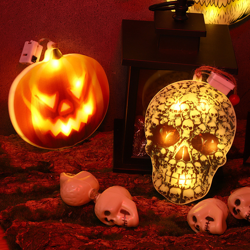 New Halloween Ghost Party Lantern Devil Skull Head Lamp LED Pumpkin Lamp