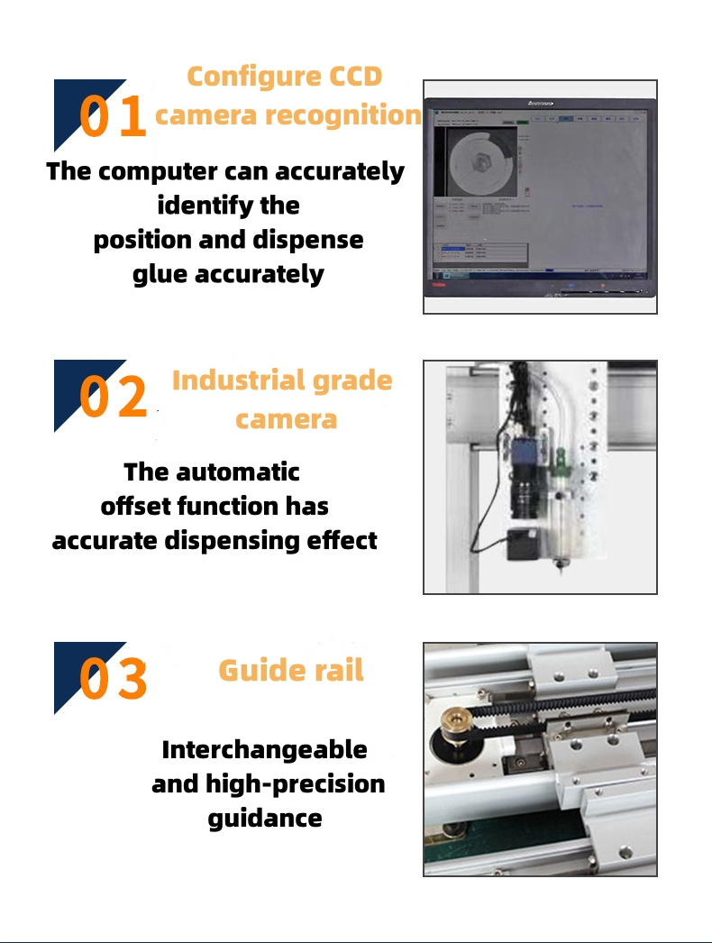 Local Vision CCD Positioning System Desktop Spray Vision Dispensing Machine