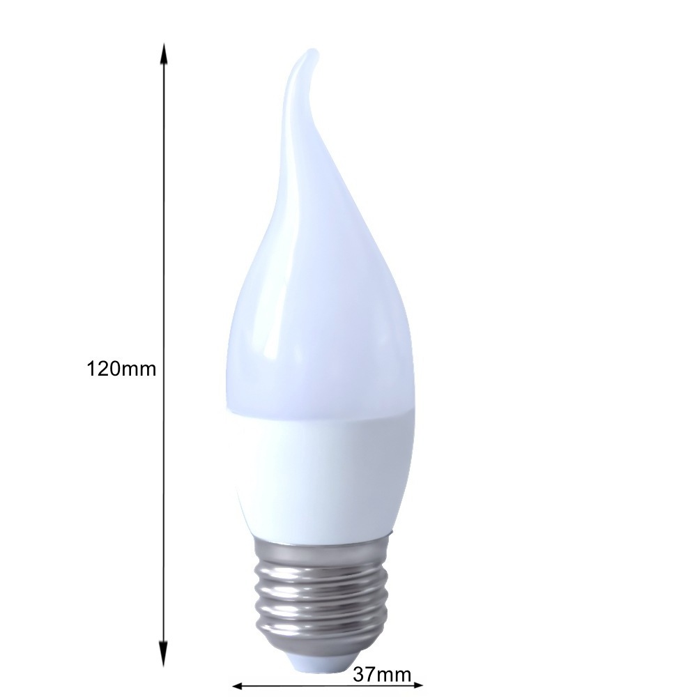 LED Bulb Candle Bulb Super Bright Constant Current Energy Saving Pointed Bubble Pull Tail Bubble e14 Small Screw Mouth Bulb