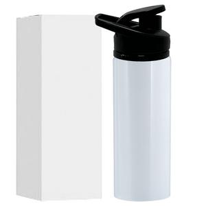 750ml Aluminum Sports Water Bottle with Straw Lid Heat Transfer Printing Sublimation Blank Tumblers