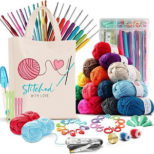 73Pcs Knitting & Sewing DIY Crochet Kit For Beginners Crochet Set For Knitting