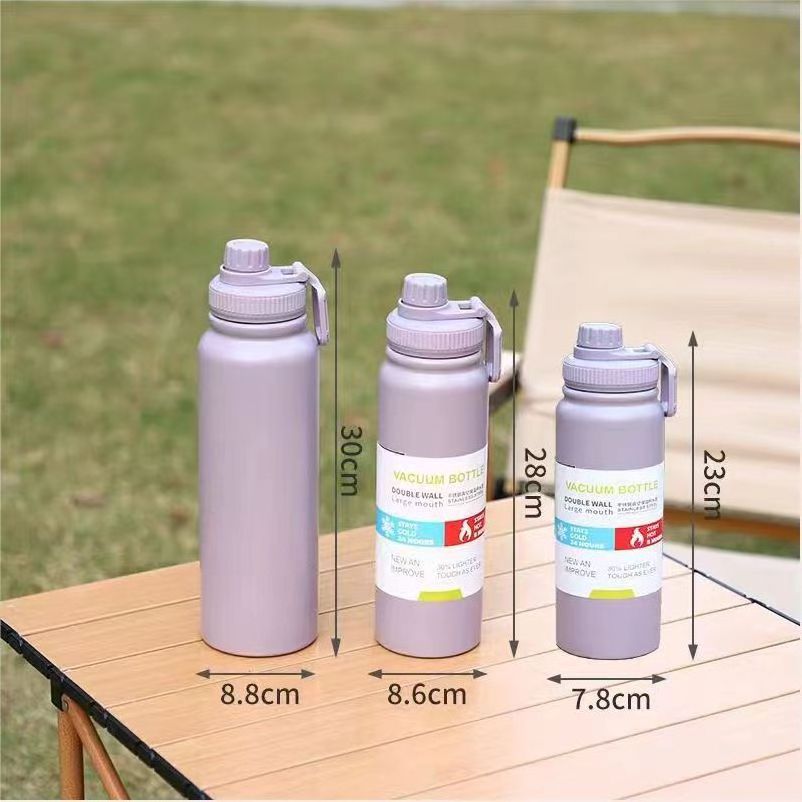 Wide Mouth Stainless Steel Vacuum Flask Thermal Insulated Sport Water Bottles With Custom Logo