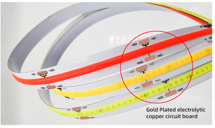 12v 24v cob led strip CRI90 dotless flexible tape rope light For DIY Bedroom Home Under Cabinet  Kitchen