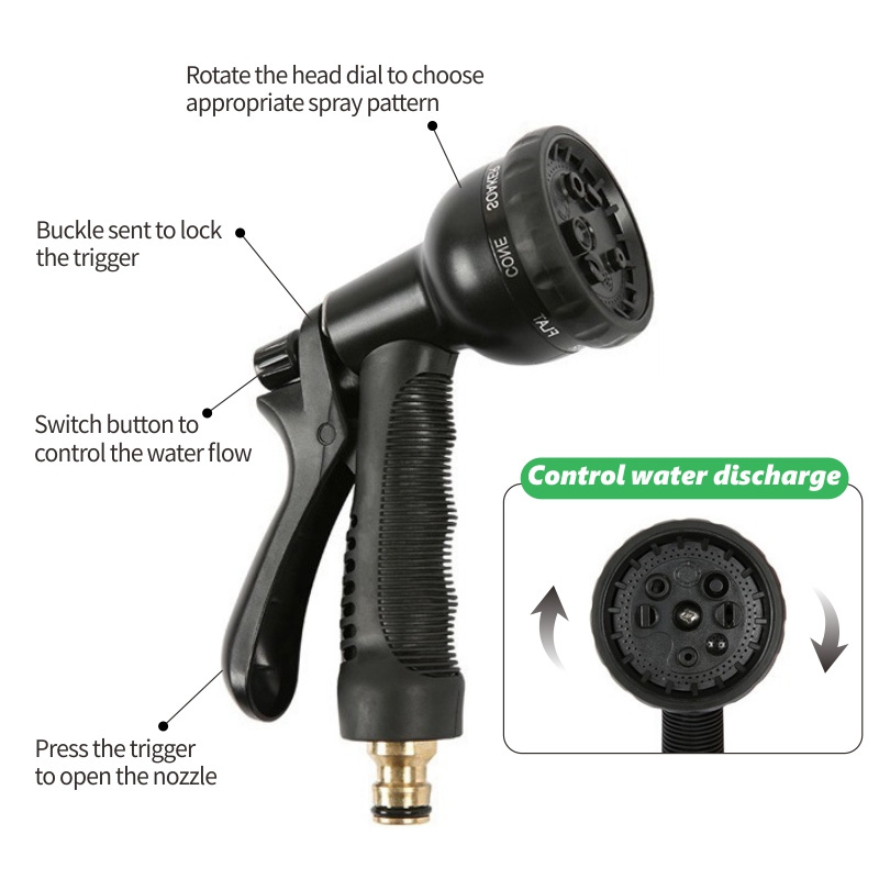 Garden watering gun spray hose pipe Flexible expanding telescopic expandable magic water garden hose for wash Car cheap price