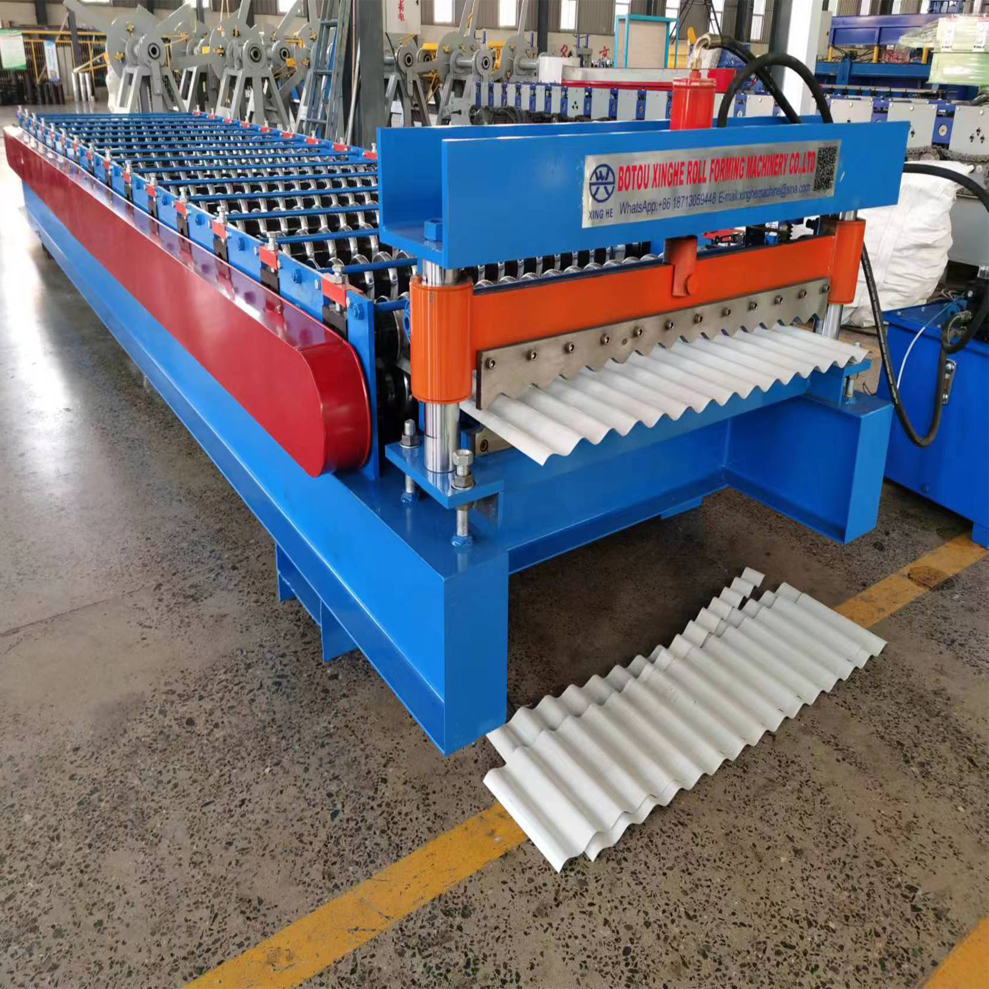 High speed Metal Corrugating Iron Sheets roof panel Roll Forming Making Machine Cold Galvanizing Line