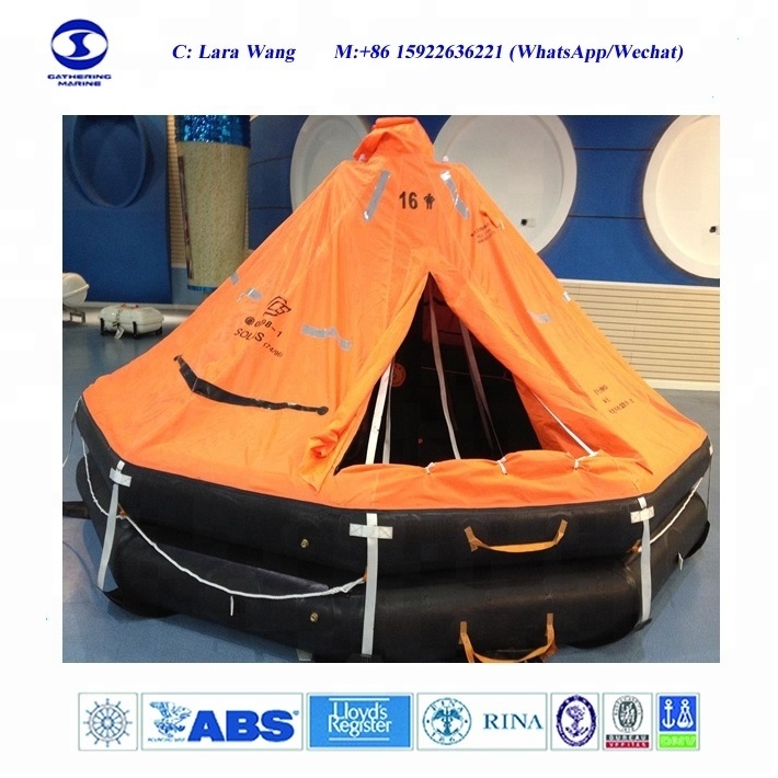 SOLAS LSA Approved Liferaft 6-35 Persons Throw Overboard Inflatable Life raft