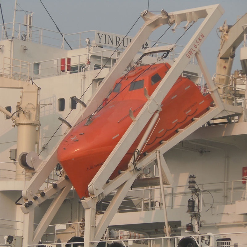 Launching Appliance Of Free Fall Lifeboat Davit Crane Solas Approval Safety Lifeboat Equipment Launching