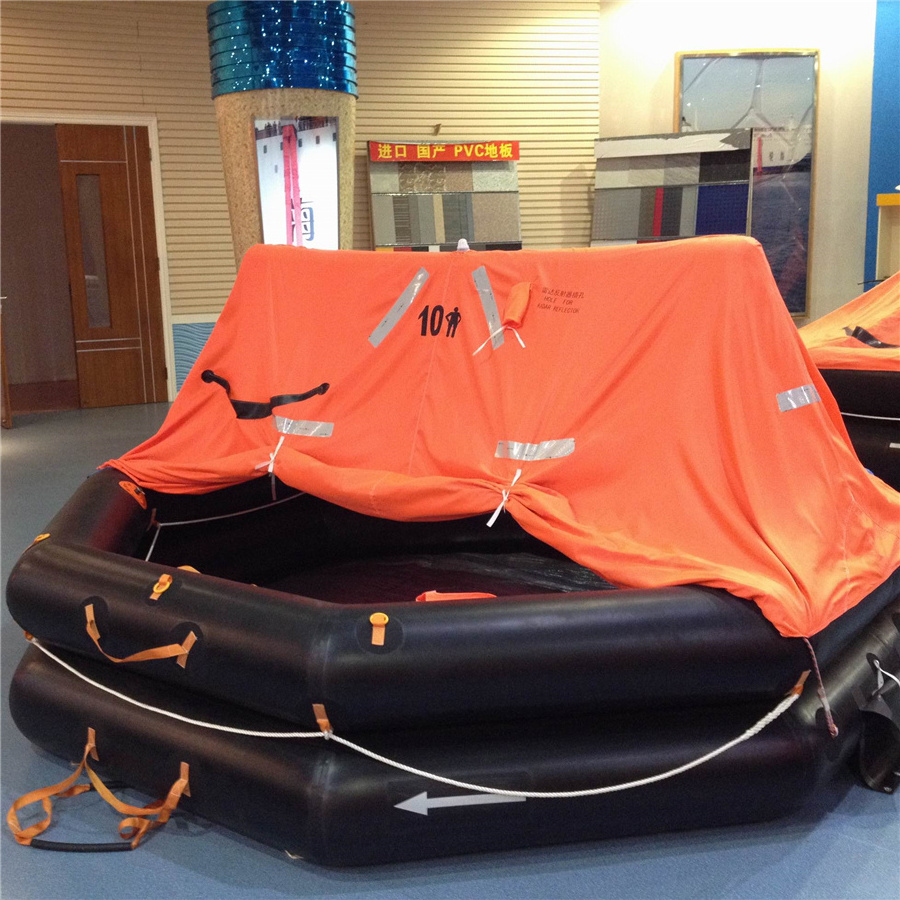 SOLAS LSA Approved Liferaft 6-35 Persons Throw Overboard Inflatable Life raft