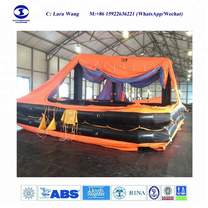 SOLAS LSA Approved Liferaft 6-35 Persons Throw Overboard Inflatable Life raft