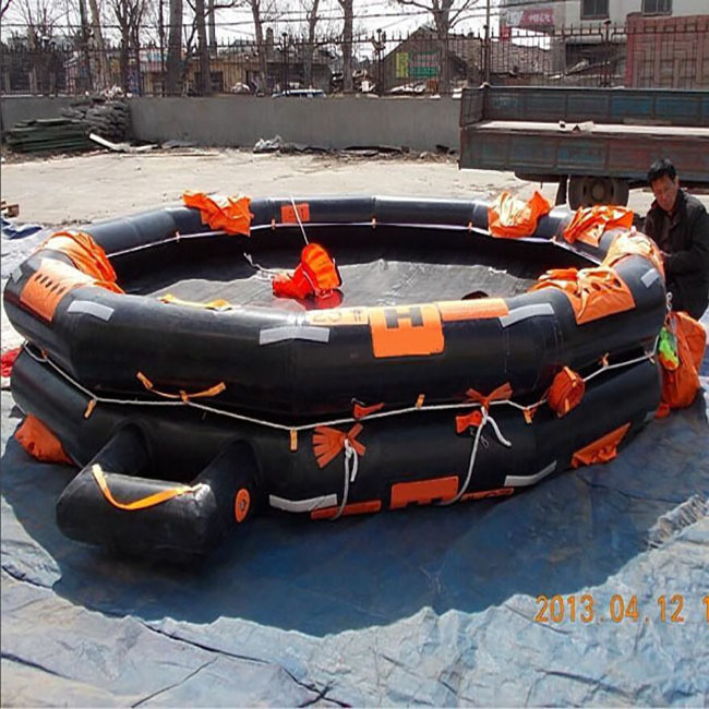 Factory Produced New Price Open Reversible Inflatable Life Raft 25 man