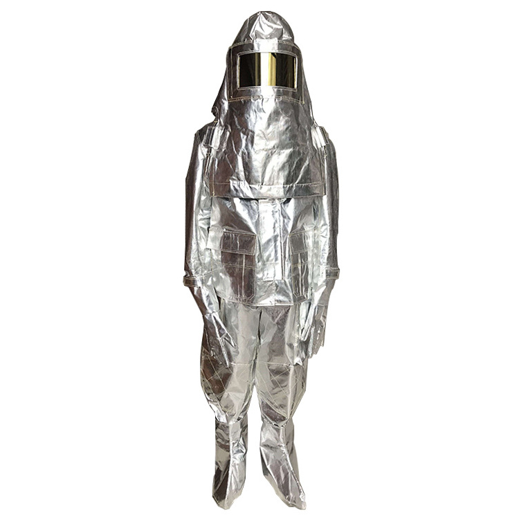 Factory Supply Safety Clothing Aluminum Foil Composite Flame Retardant Fabric Material Fire Proximity Suit