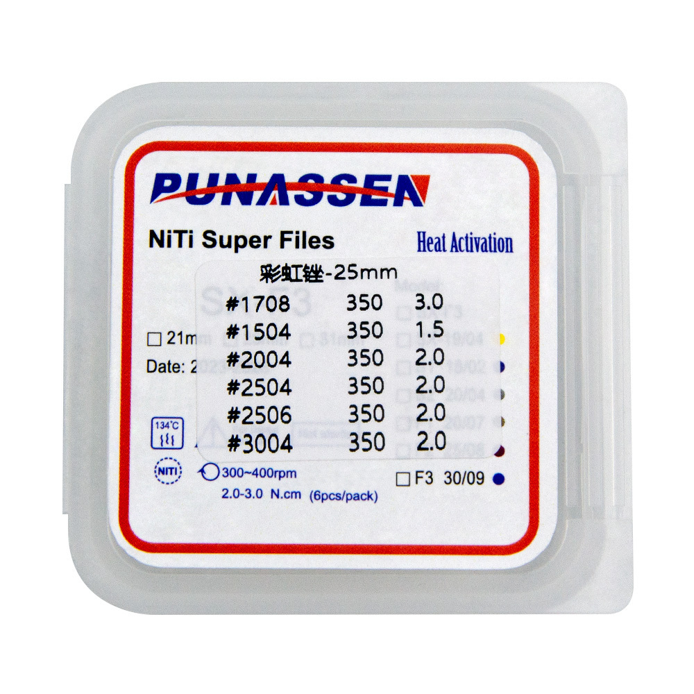 PUNASSEN 21mm/25mm 04/06/08 Dental Rotary Endo Files Rainbow Files For Machine Use