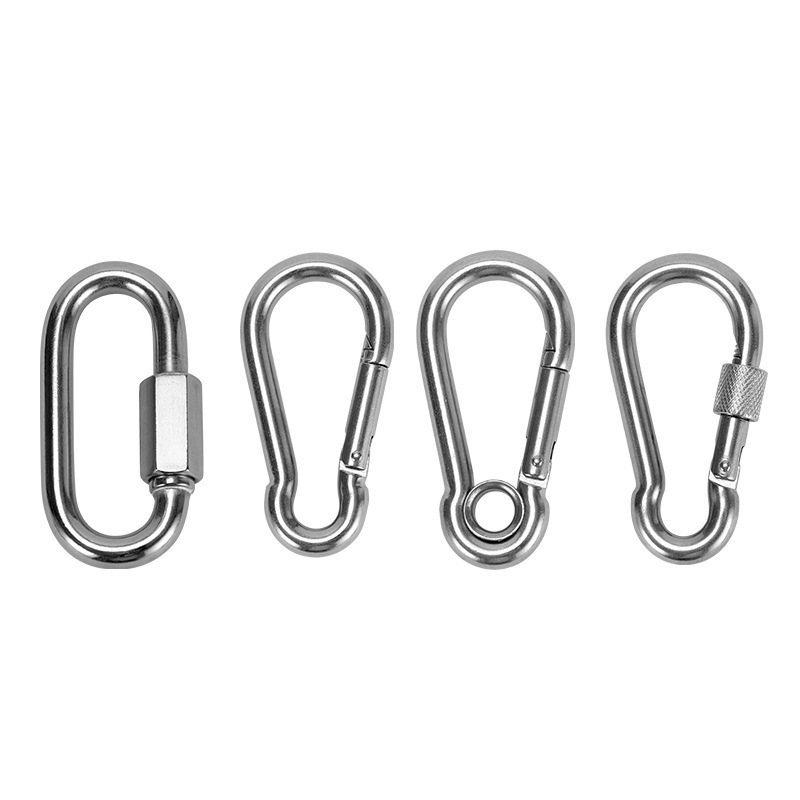 Rigging hardware hook Stainless Steel Egg Simple Spring Snap Hooks with Eyelets Screw