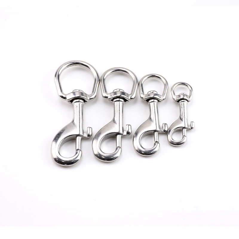 Rigging hardware hook Stainless Steel Egg Simple Spring Snap Hooks with Eyelets Screw