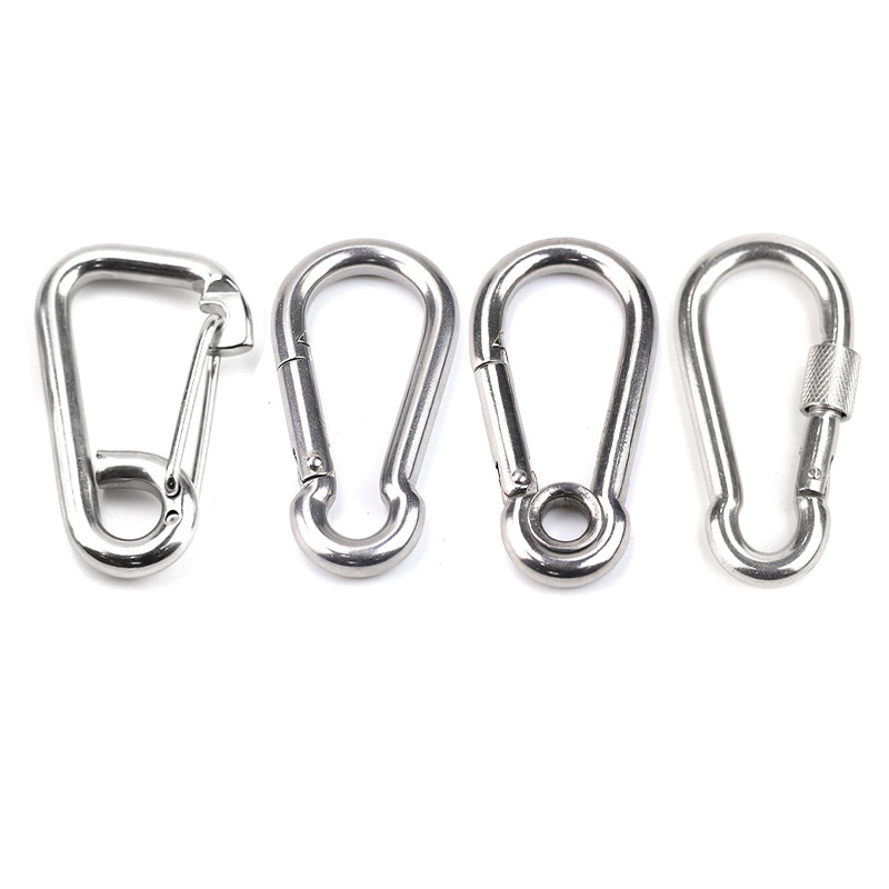 Rigging hardware hook Stainless Steel Egg Simple Spring Snap Hooks with Eyelets Screw