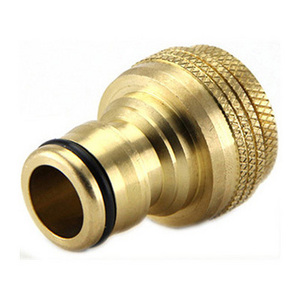 XHnotion Brass Garden Hose Fitting Connector 1/2 Inch and 3/4 Inch Size 2-in-1 Female Threaded Faucet Adapter