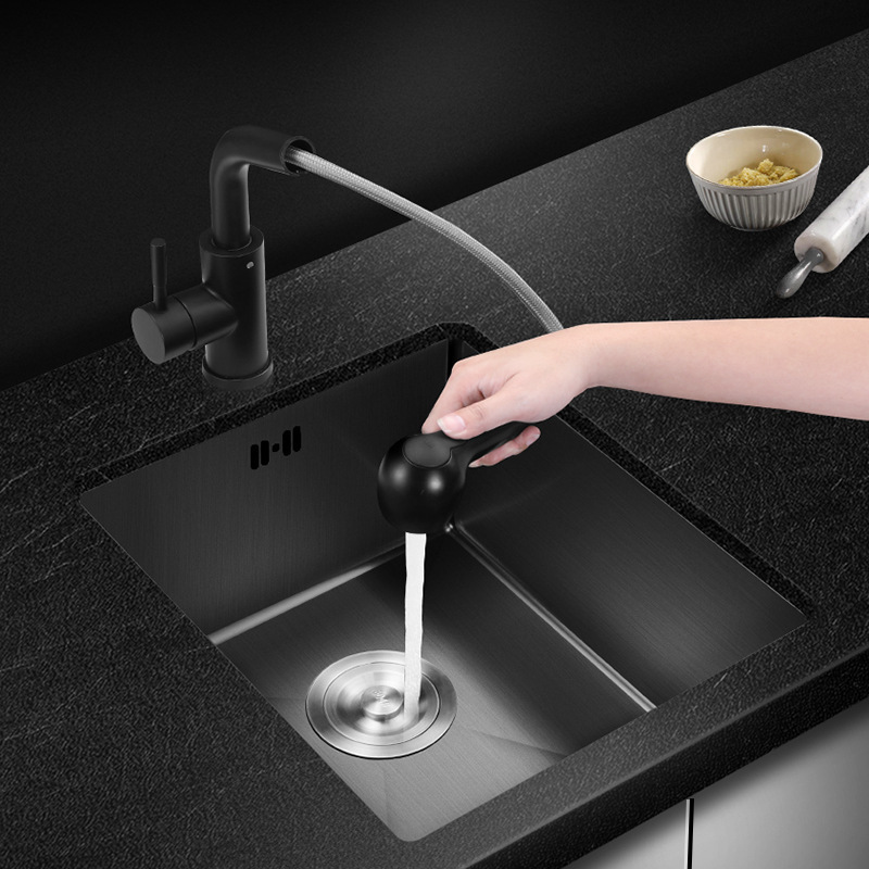 High Quality Nanometer Hidden Bar kitchen Sink 304 Stainless Steel Handmade Sinks Use In Multiple Scenarios