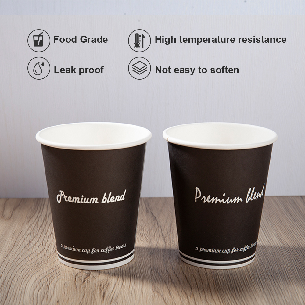 3/4/8/9/12/16 oz Customized Logo Eco-friendly Coated Wholesale Disposable Coffee Paper Cups With Lid