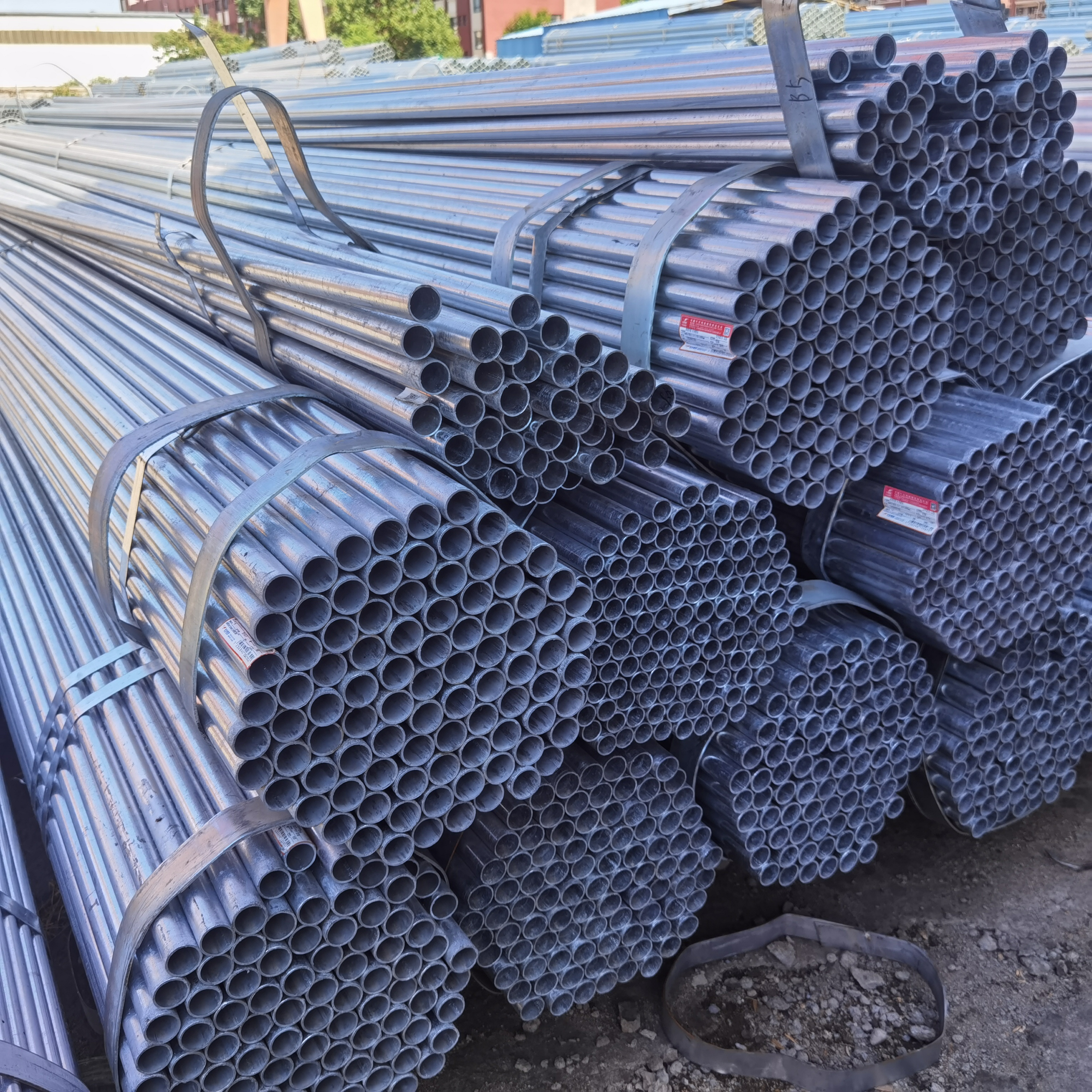 Large stock ASTM A106 A36 A53 BS 2mm steel pipe for HDG Hot Dip Galvanized Round/Square Steel Pipe