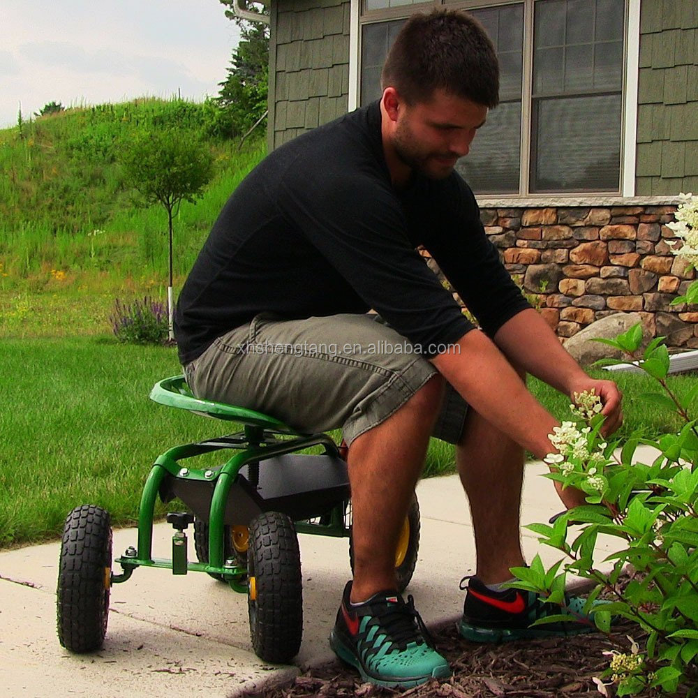 garden tool rolling garden work scooter