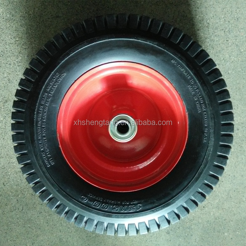 16x6.50-8 Solid Polyurethane PU Rubber Tyre Foam Filled Wheels